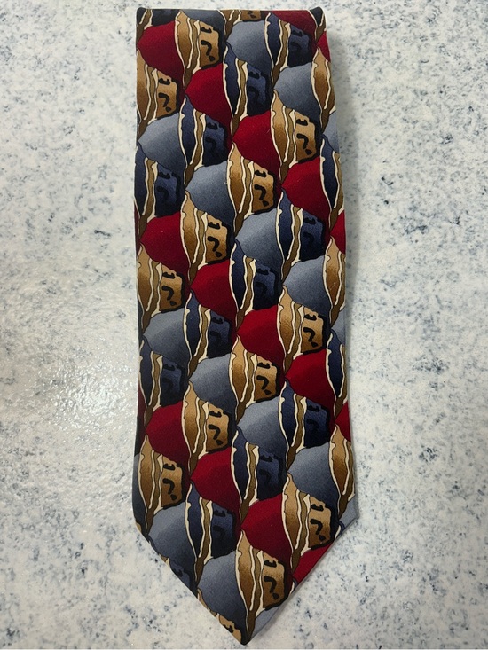 J Garcia Other - J. Garcia Men’s Patterned 100% Silk Tie in Red, Blue, and Brown